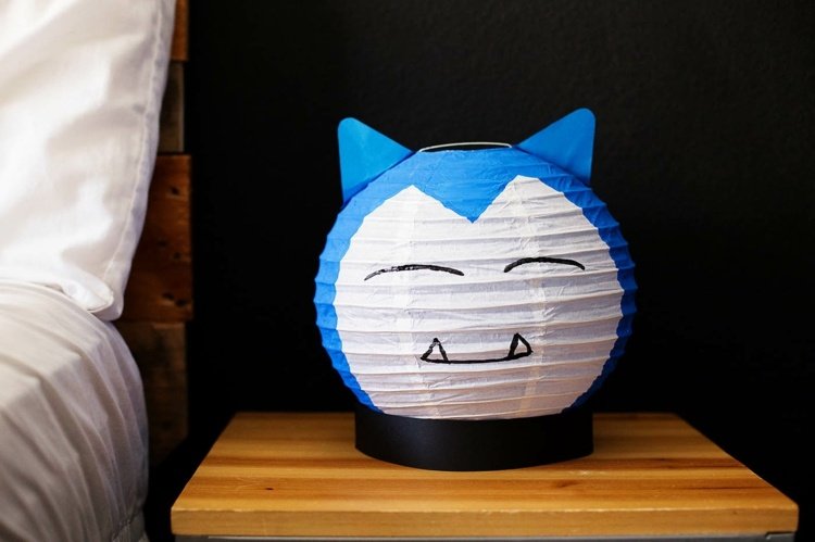 Lampáš-do-it-yourself-drotár-pokemon-monštrum-papier-lampáš-farebná-farba-nočná posteľ