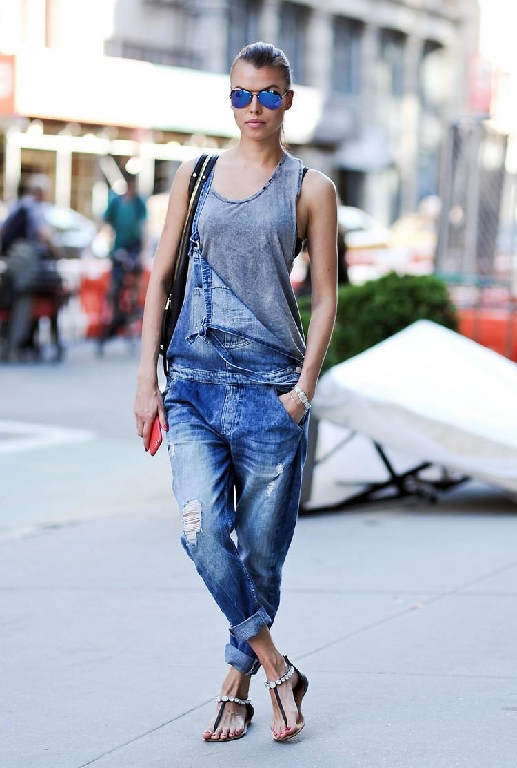 Nápady na letné oblečenie pre ženy kombinujú rifľové traky