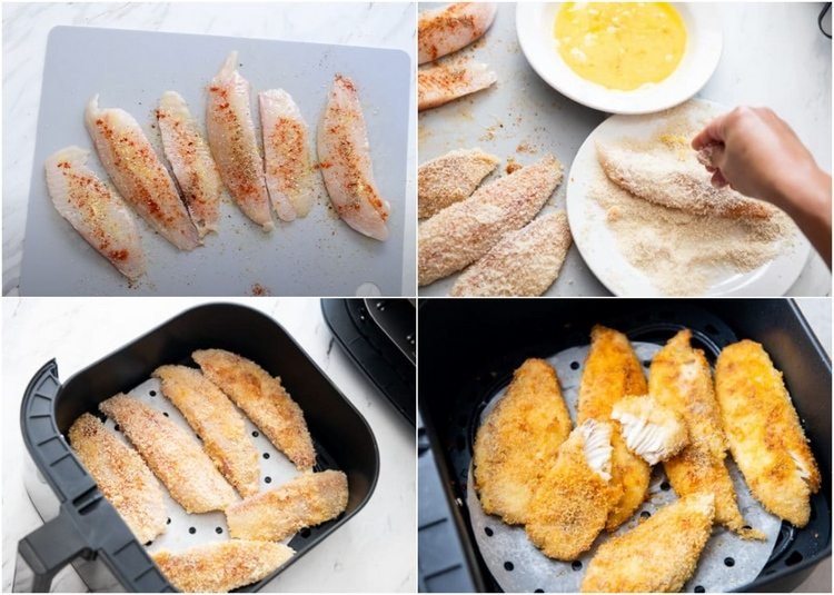 Obalené rybie filé z teplovzdušnej fritézy