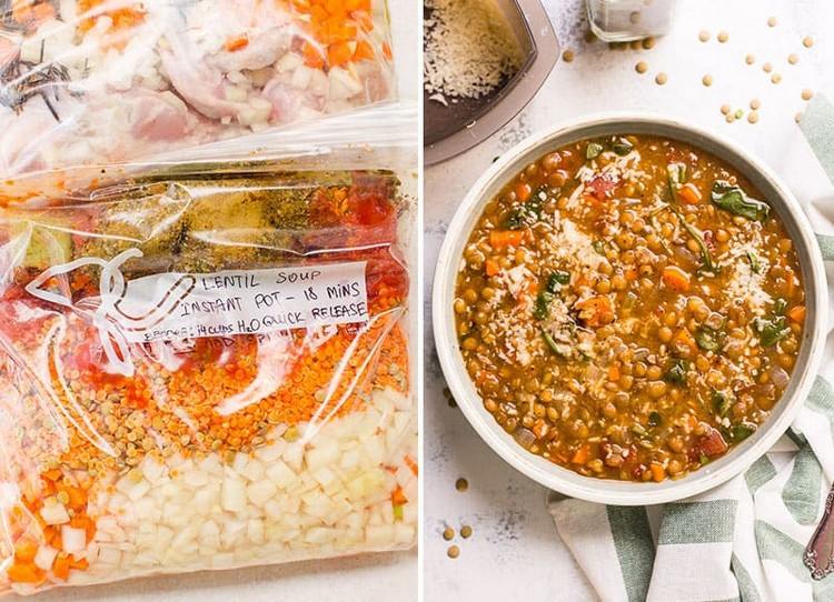 Šošovicová polievka na prípravu a mrazenie recept