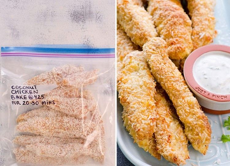 Recepty na prípravu jedál na zmrazenie chrumkavých kuracích prúžkov