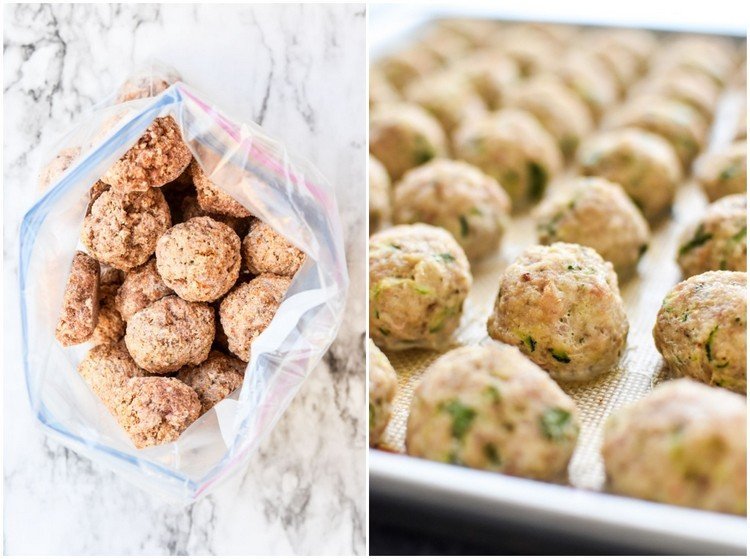 Recept na mäsové guľky s morčacím mäsom a cuketou ako príprava jedla