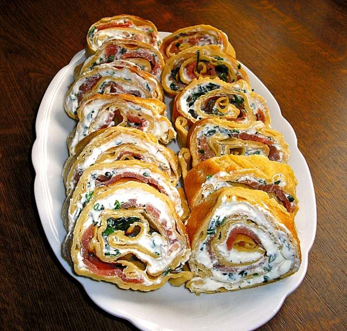 alebo ako plátky na dlhej servírovacej doske