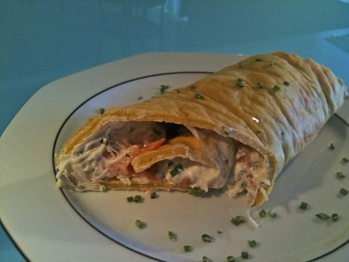 ako zábal s údeným lososom