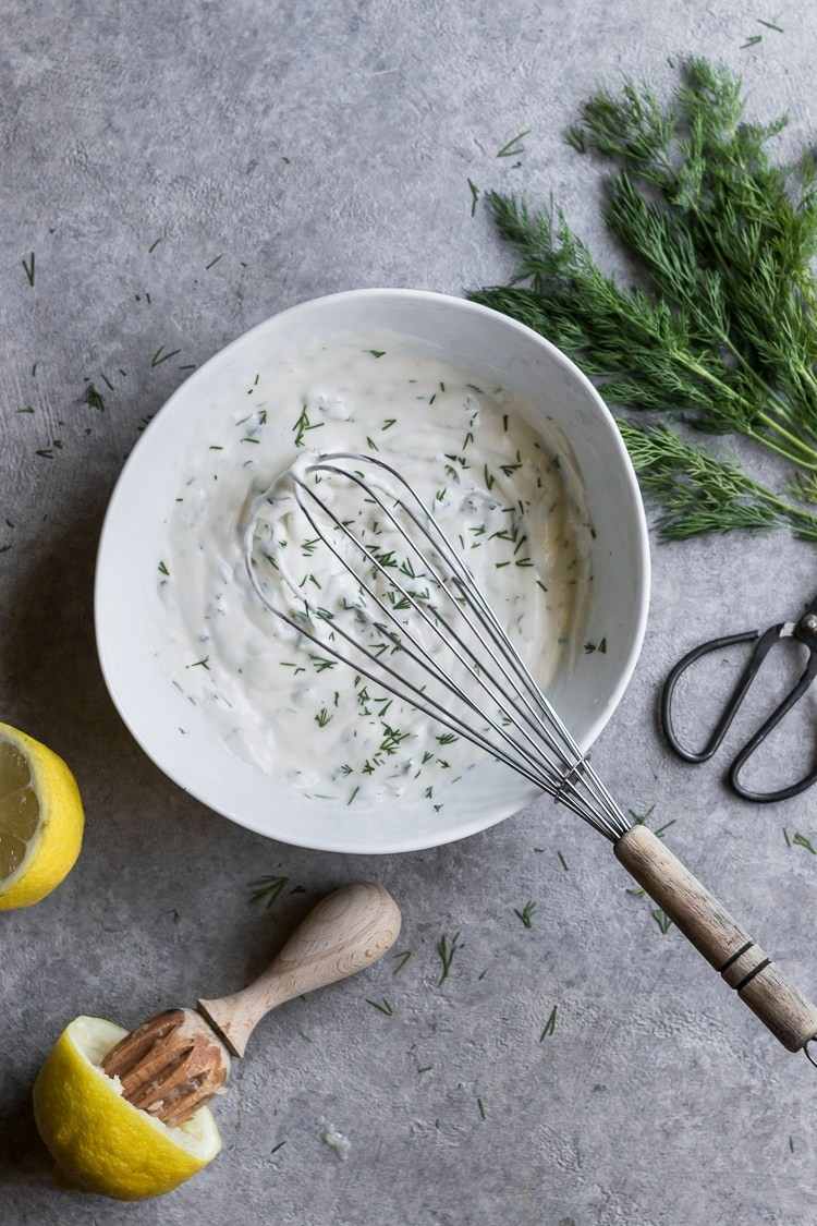 dip dressing zemiaky recept majonéza kôpor citrón