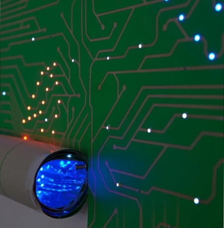 Stenový dizajn so vstavaným LED osvetlením Vstavané LED diódy v hi-tech prevedení