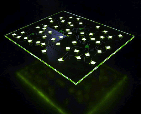 LED stôl-Ingo Maurer Design Dizajnový stôl s LED osvetlením