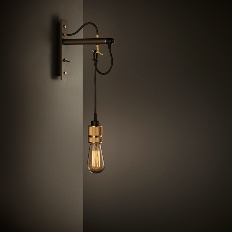 Žiarovku je možné efektívne zavesiť ako nástenné svietidlo závesné svetlo LED žiarovka nástenný kábel matný čierny