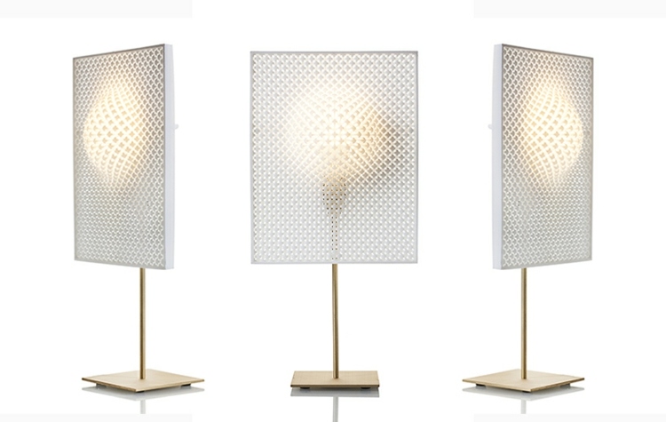 LED lampa je k dispozícii v atraktívnej bielej farbe a s moderným stojanom lampa s 3D stojanom na tienidlo biela LED tlačiareň