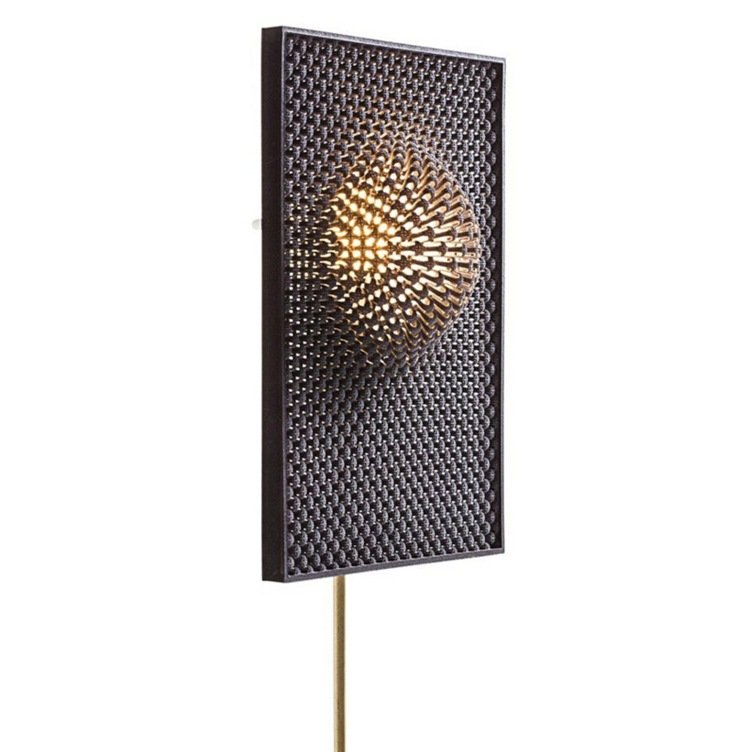 Pôvodná lampa s čiernym tienidlom ako tienidlo LED lampa s 3D tienidlom v čiernej farbe, nápadité osvetlenie