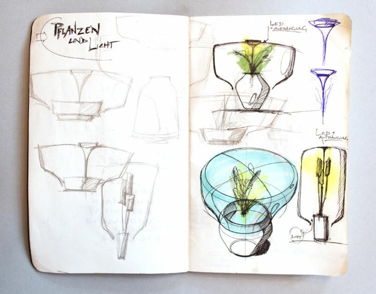 Rôzne varianty inovatívnej rastlinnej žiarovky LED LED rastlinná lampa kresba-plán-kvetináč-svetlo
