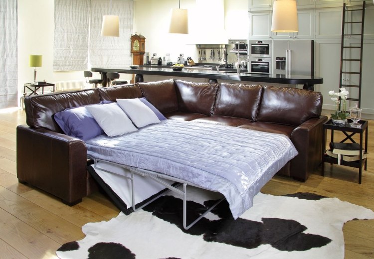 rohová sedačka-koža-funkcia na spanie-hnedá-vintage-dizajn