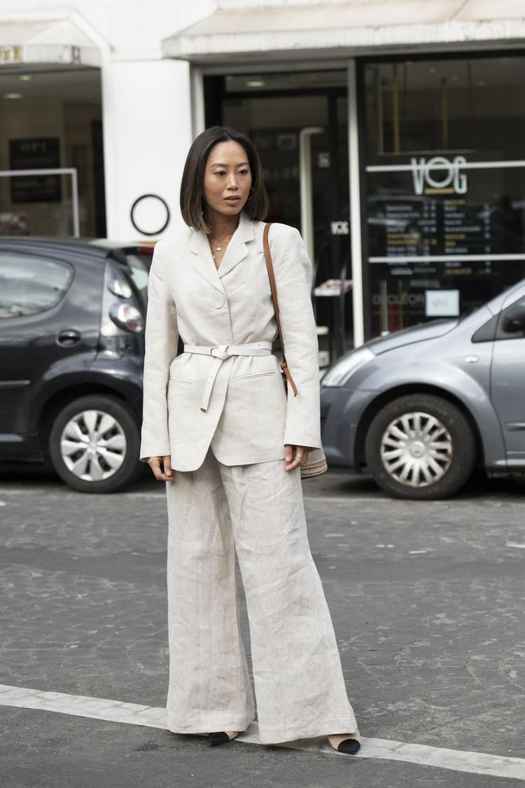 Ľanové nohavice vyhovujú trendovým nápadom letného oblečenia pre ženy