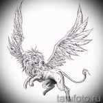 oroszlán tetoválás vázlatok szárnyakkal - tetoválásminták a 29042916 -tól 4
