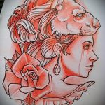 croquis d'un tatouage de tête de lion - képek a 29042916 számhoz