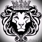 oroszlán de tatouage croquis avec couronne - képek a 29042916 1