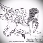 oroszlán de tatouage croquis avec des ailes - tatouage images de 29042916 2