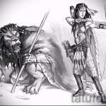 vázlatok egy oroszlán tetoválásról a hátán - képek tetoválásokhoz a 29042916 -ból 1