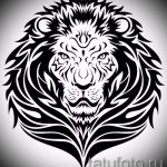 oroszlán tetoválás vázlata a hátán 1