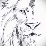 oroszlán tetoválás vázlata a hátán 2