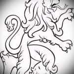 oroszlán tetoválás vázlata a hátán 6