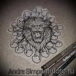 oroszlán tetoválás vázlata a hátán 9