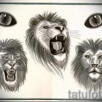 tetoválás vázlatok oroszlán a borjú - rajzok tetováláshoz a 29042916 1