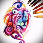 tetoválás vázlatok oroszlán a borjú - rajzok tetováláshoz a 29042916 4