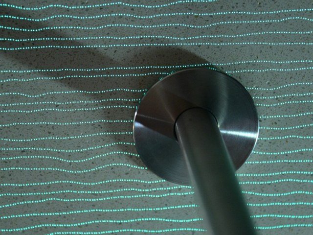 Kúpeľňový betón svetlozelené kúpeľňové batérie z nehrdzavejúcej ocele