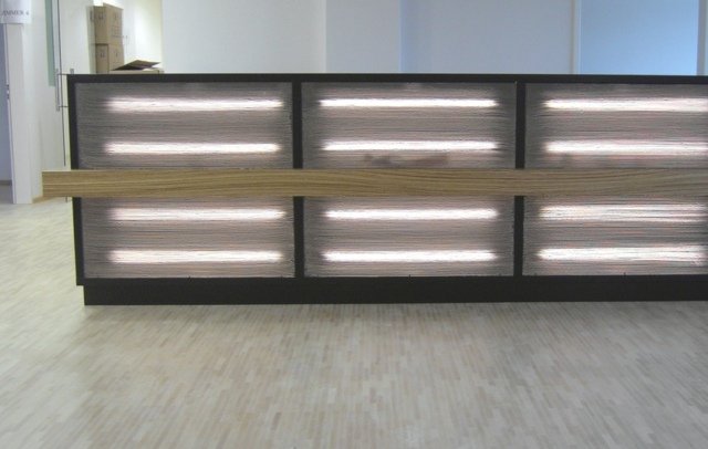 Zákazníci z ľahkého betónu vybavia prijímaciu miestnosť moderne a štýlovo