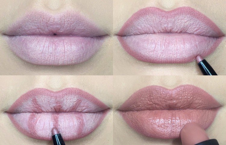 Líčenie plných pier Nude rúž s dlhou výdržou