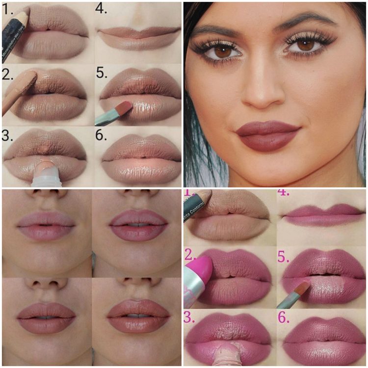 Pout Ako vyrobiť pokyny pre líčenie Kylie Jenner