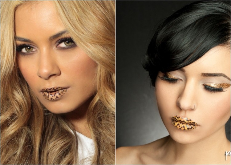 tetovanie na pery-motív-leopard-motív-béžová