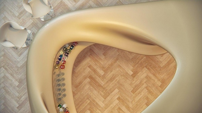 Tvary moderný 3d barový dizajn salónikový nábytok barové stoličky nuvist