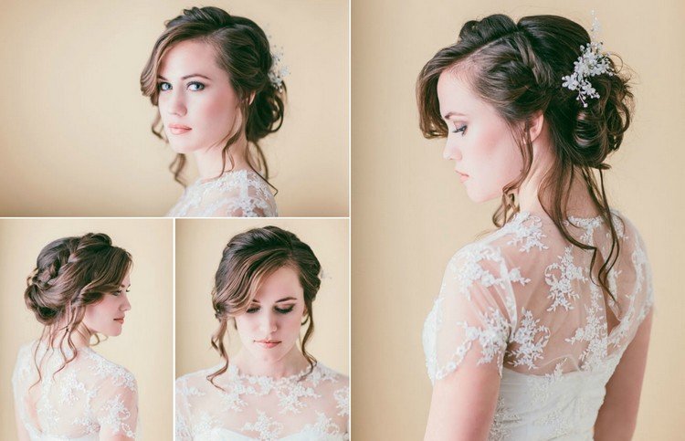 voľné-updos-nevesta-krásna-myšlienka-svadobné-vlasové doplnky