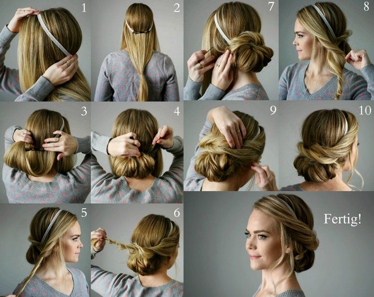 loose-updos-long-hair-hairband-instructions-chignon