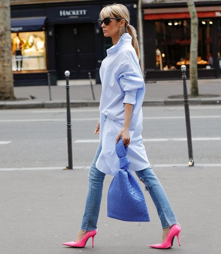 Dámske dlhé blúzky kombinujú košeľové blúzky s oblečením na jar