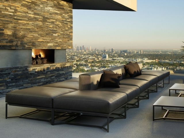 salónik záhradný nábytok vonku relaxovať koža vhodná zľahka utrieť krb