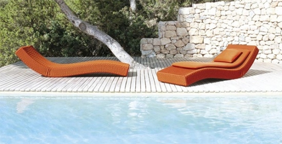 salónik záhradný nábytok od paola lenti wave design orange