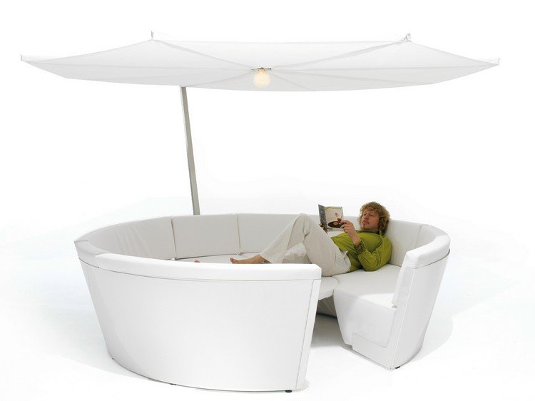 sedací nábytok-okrúhla pohovka-slnečník-osvetlenie-kozmos-extrémis