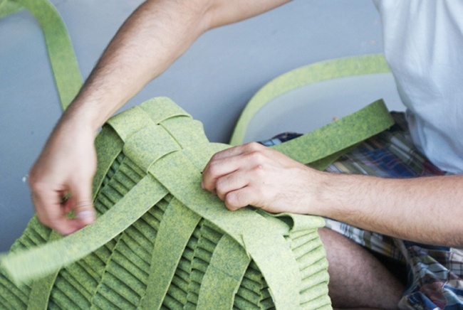 Prútený prútený dizajnový sedací nábytok-Ivy palmové listy Prútený