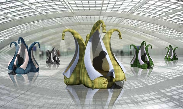 Salónik relaxačný nábytok moderný dizajn verejný priestor