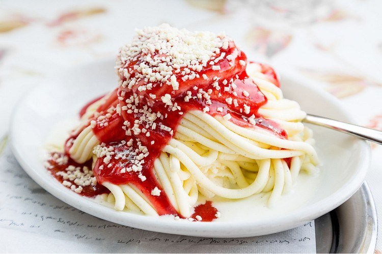 Spaghetti Ice Cream Dessert Nízkosacharidové letné dezerty bez cukru