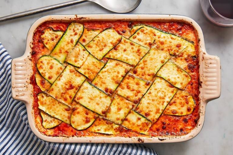 Nízkosacharidový recept na lasagne cuketa keto paradajková omáčka, aby ste boli zdraví, keď schudnete