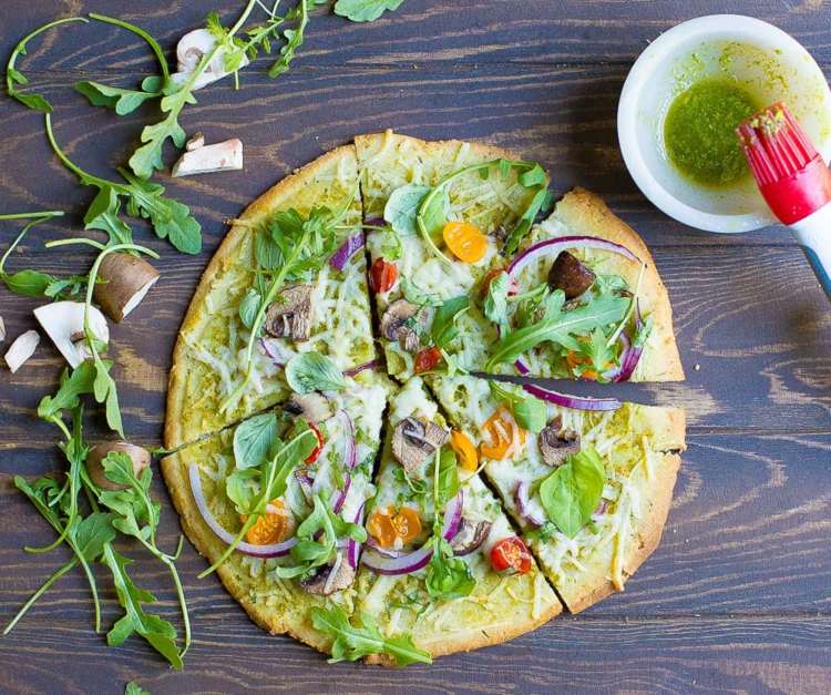 vegánske paleo nízkosacharidové cesto na pizzu mandľová múka tapioková múka kokosová múka