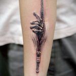 татуировка за мъже №683 - уникална версия на модела, която може да се използва добре за трансформиране и прилагане като татуировка на гърба за мъже