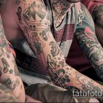 татуировка за мъже №294 - уникална версия на дизайна, която може да се използва добре за промяна и приложение като мъжки татуировки