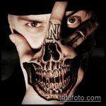 татуировка за мъже №665 - готина версия на модела, която може успешно да се използва за трансформиране и прилагане като амулети за татуировки за мъже