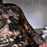 татуировка за мъже №58 - уникална версия на модела, която може лесно да се използва за преразглеждане и нанасяне като татуировка на гърба за мъже