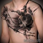 татуировка за мъже №126 - уникална версия на модела, която може лесно да се използва за промяна и приложение като татуировка за мъже